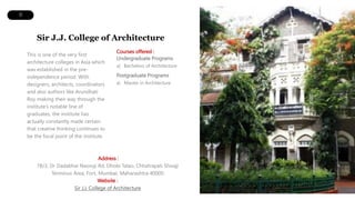 Top 10 Architecture Design Colleges in India | PDF