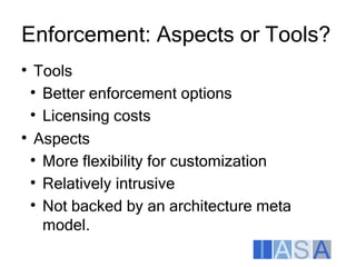 Architecture Enforcement Aspects Itarc2009