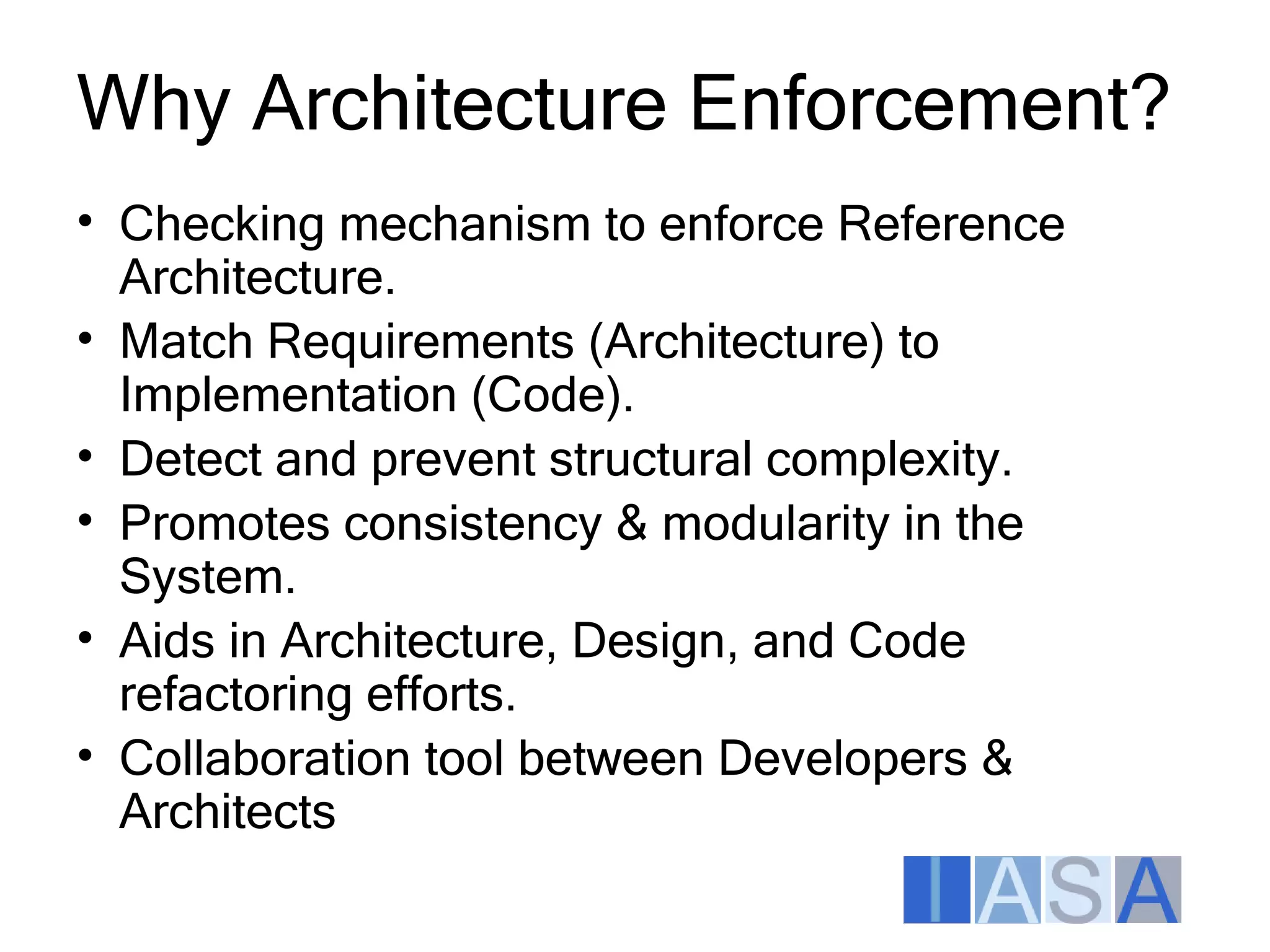Architecture Enforcement Aspects Itarc2009