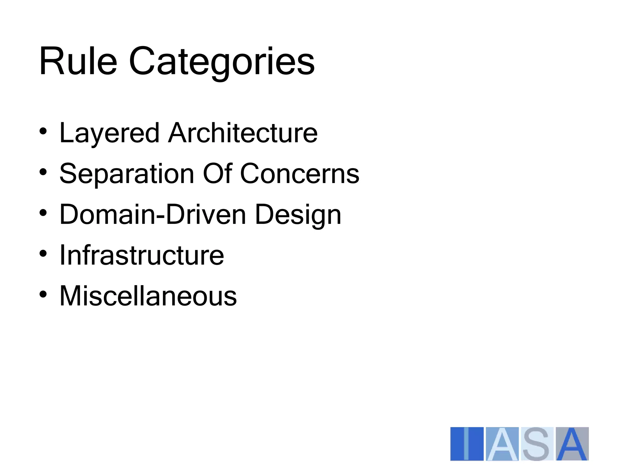 Architecture Enforcement Aspects Itarc2009