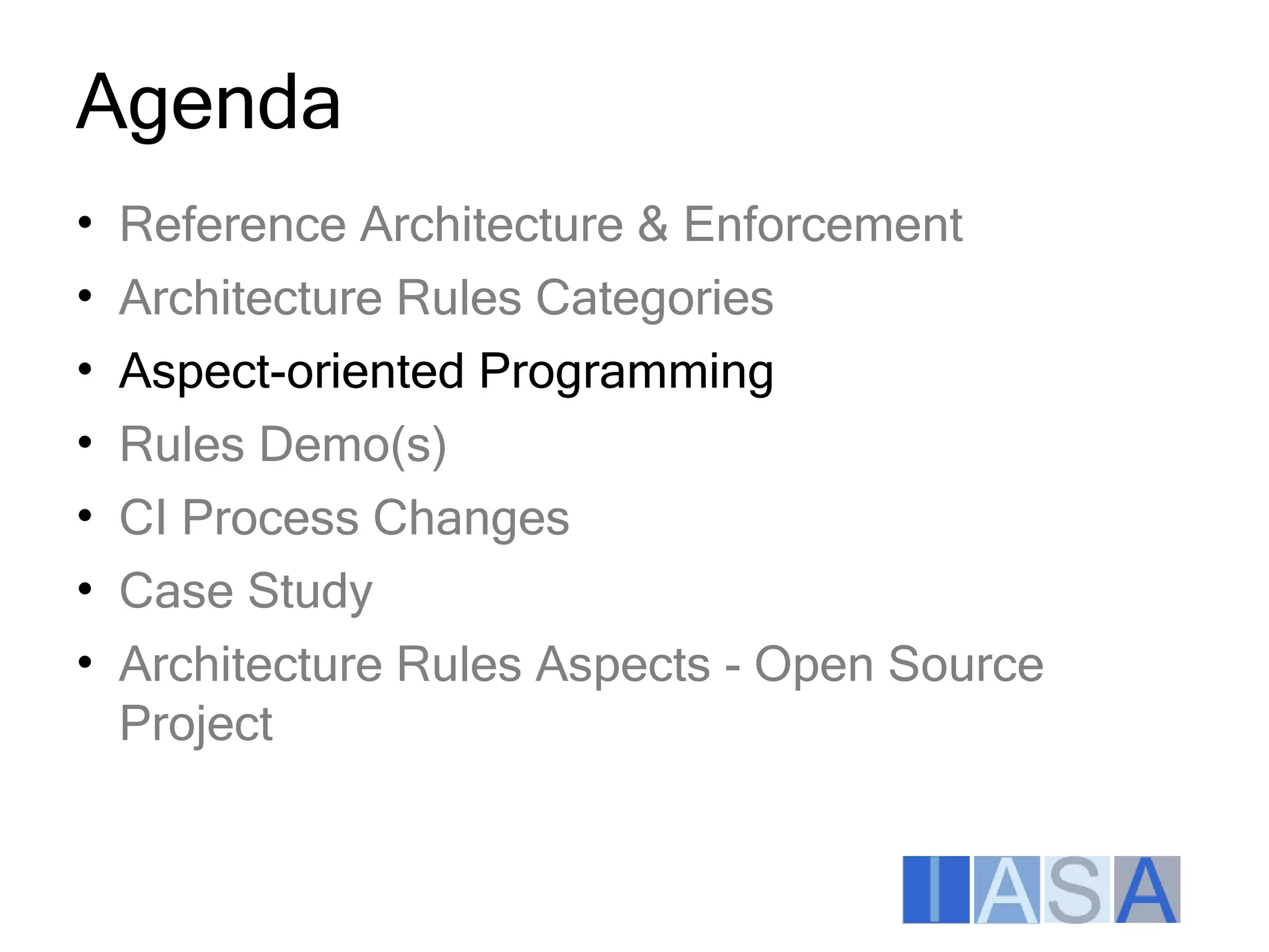 Architecture Enforcement Aspects Itarc2009