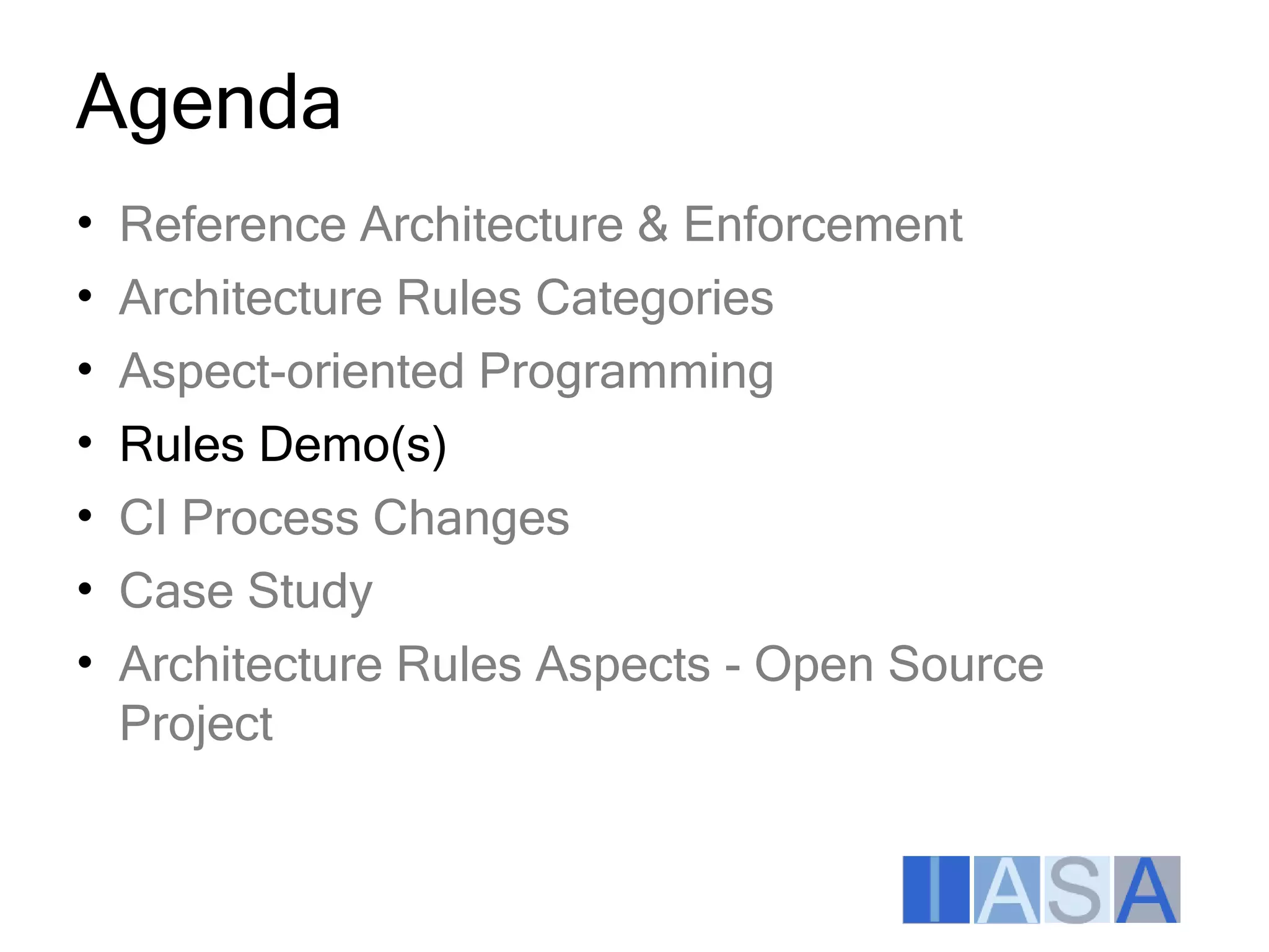 Architecture Enforcement Aspects Itarc2009