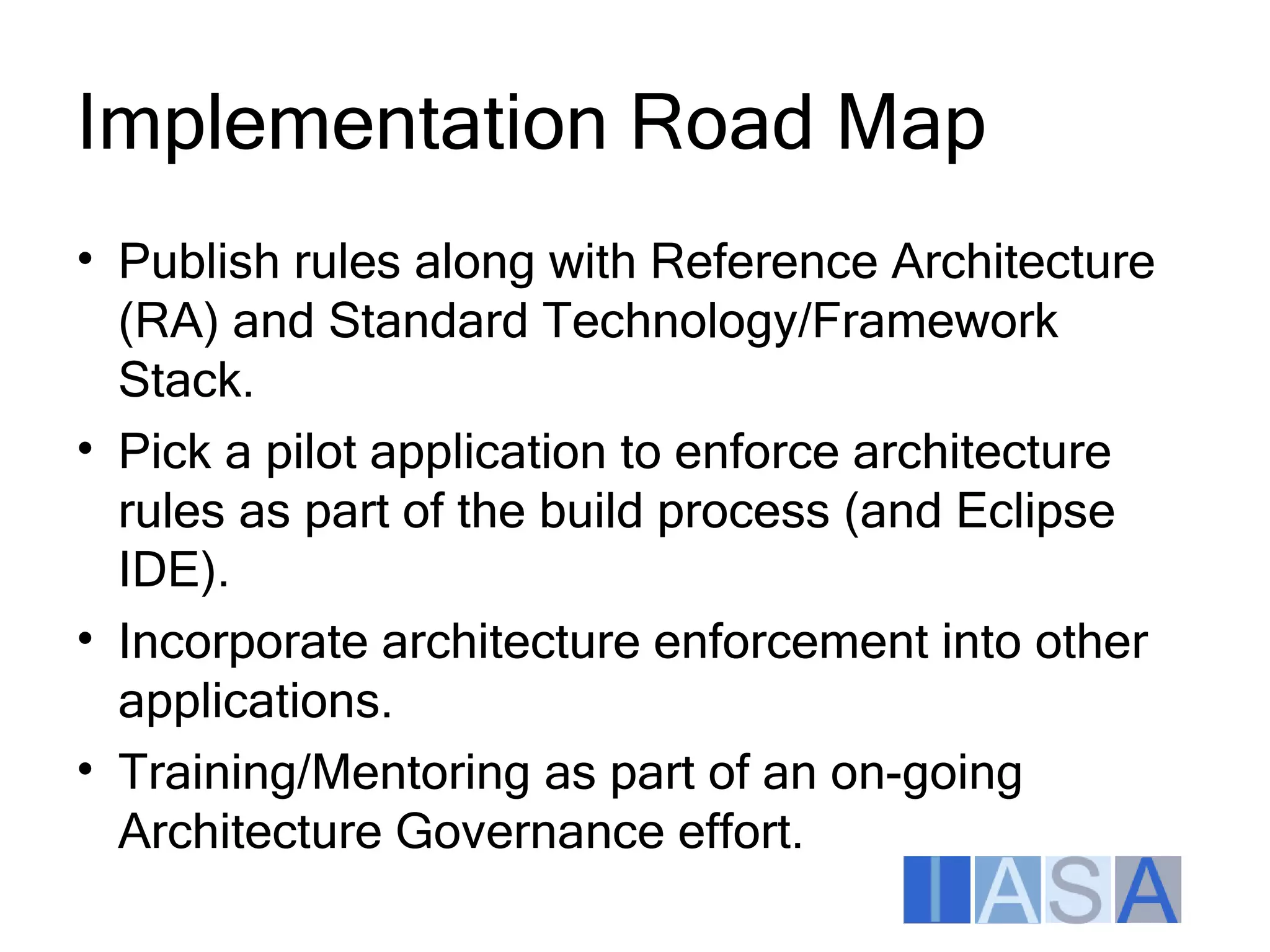 Architecture Enforcement Aspects Itarc2009