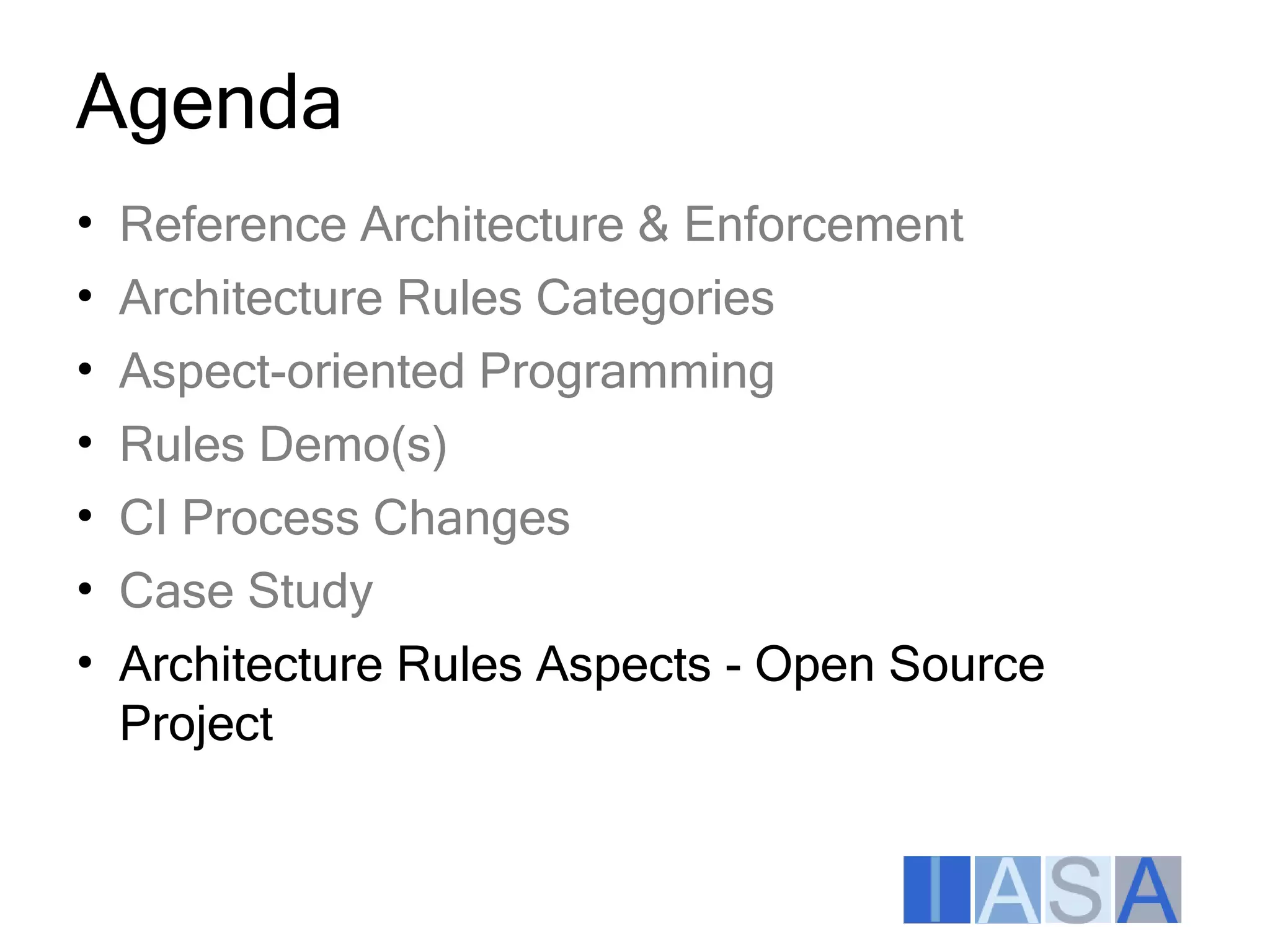 Architecture Enforcement Aspects Itarc2009