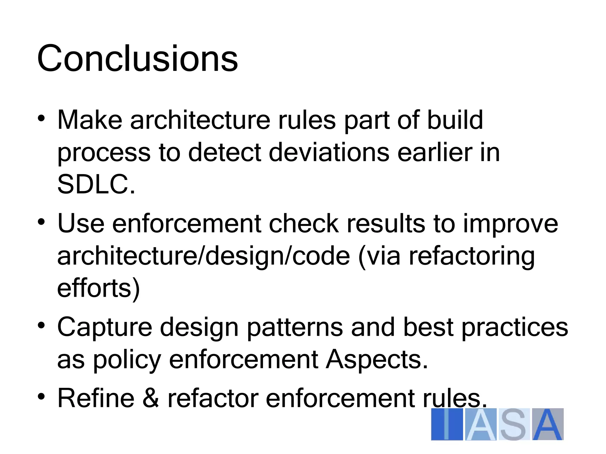Architecture Enforcement Aspects Itarc2009