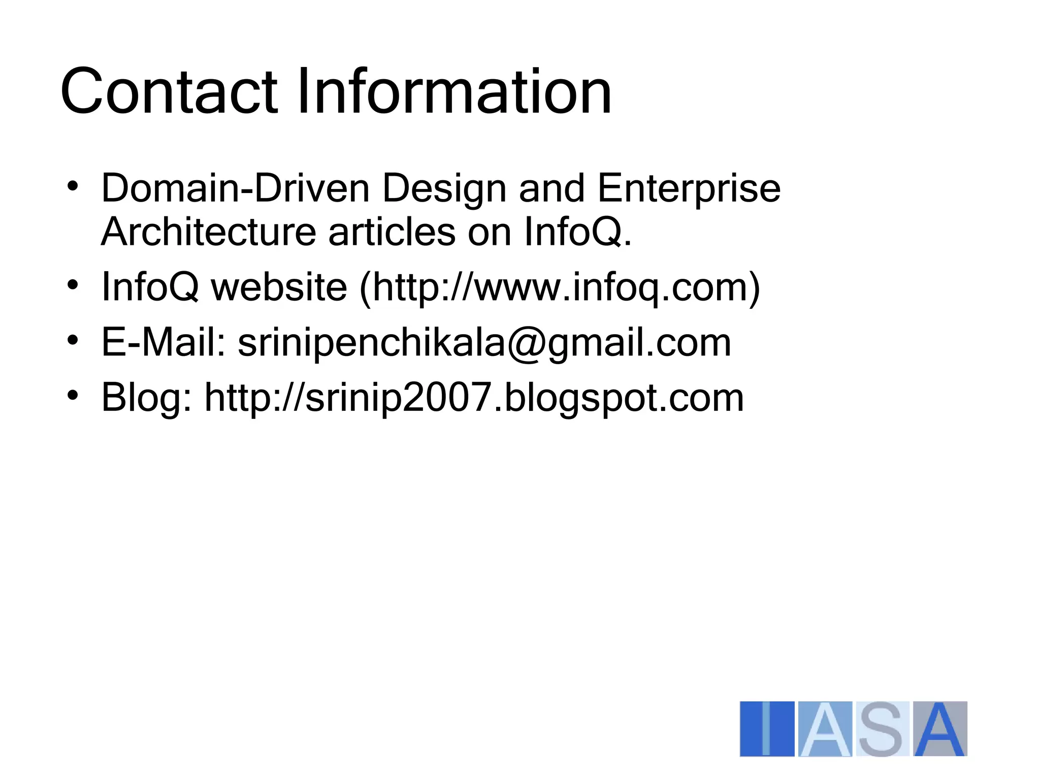 Architecture Enforcement Aspects Itarc2009