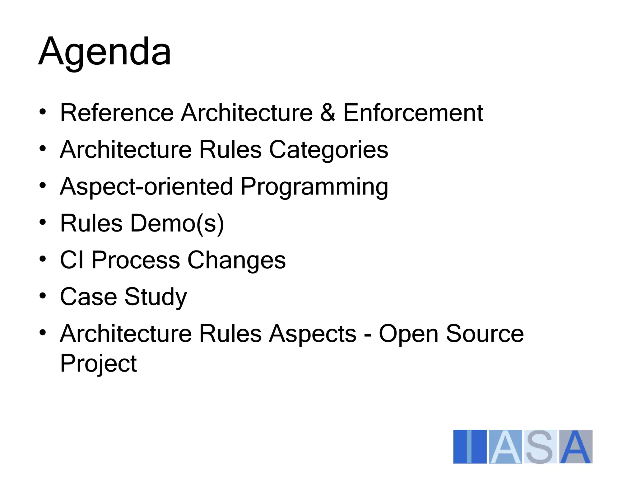 Architecture Enforcement Aspects Itarc2009
