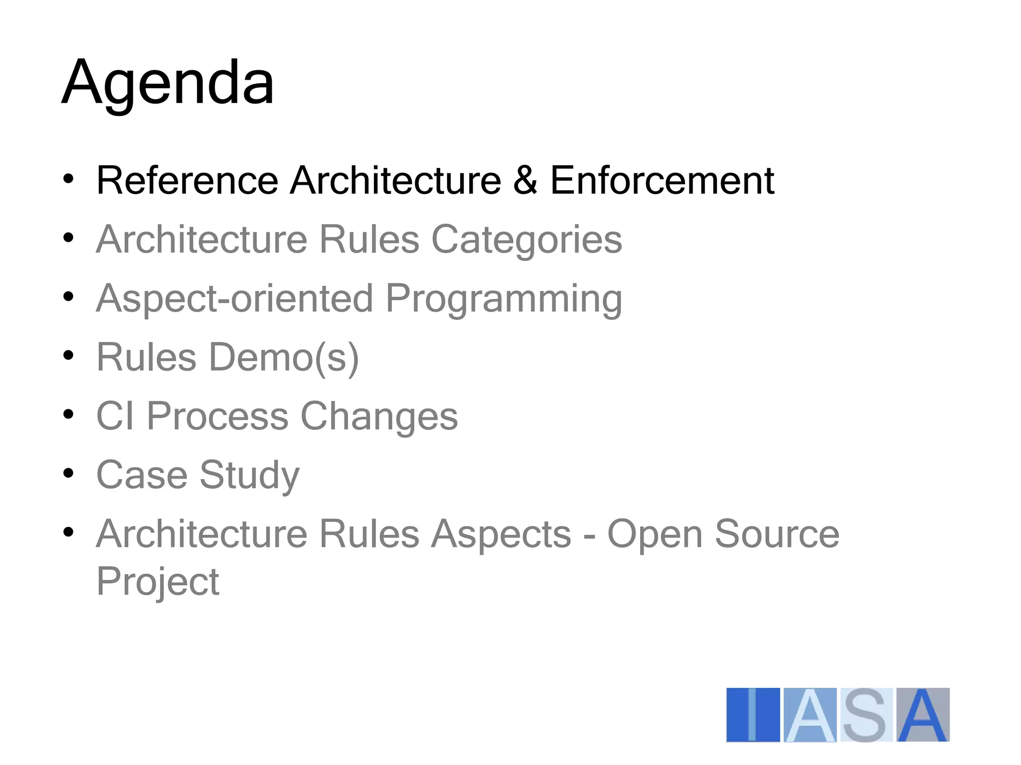 Architecture Enforcement Aspects Itarc2009
