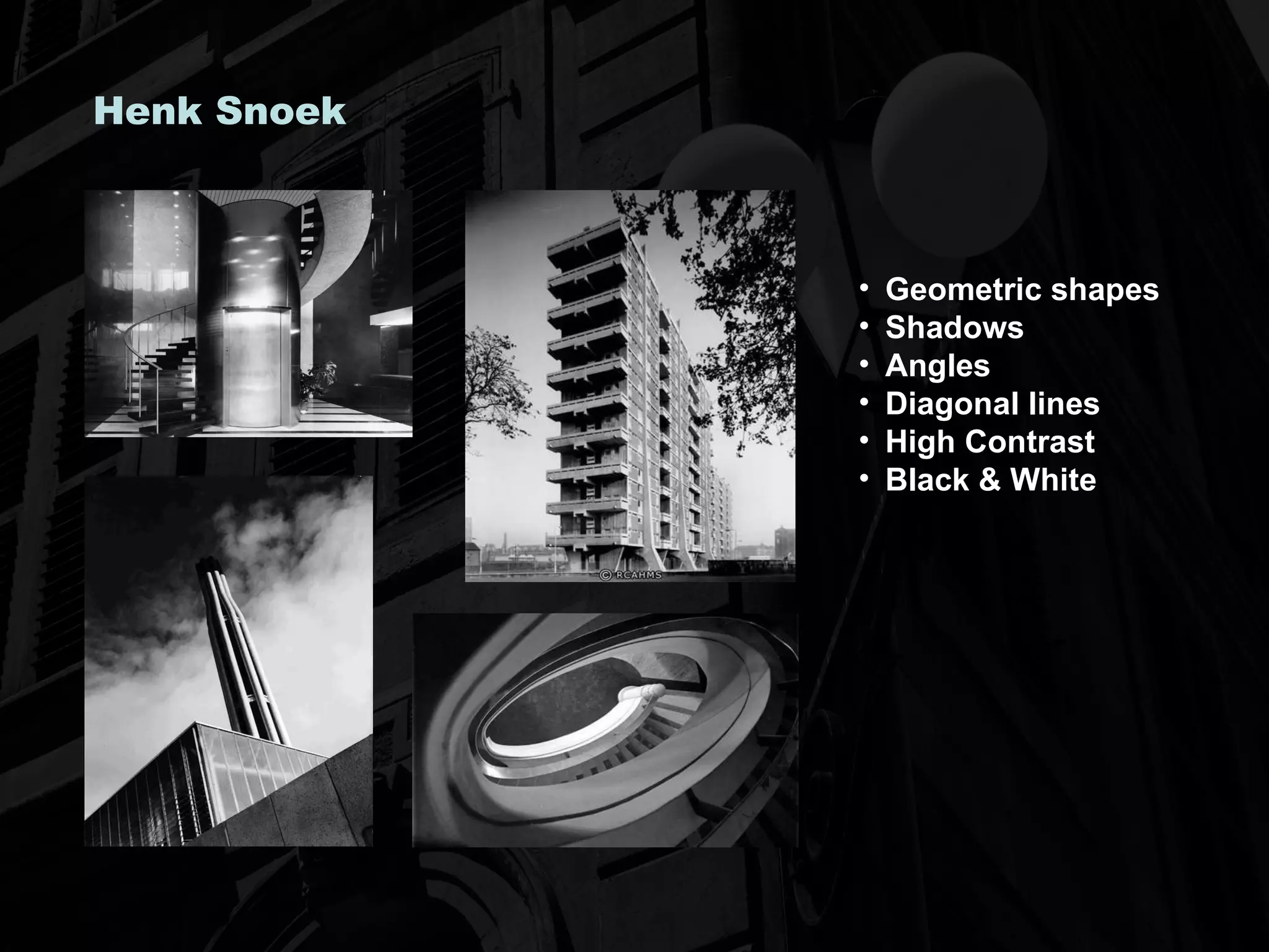 Henk Snoek Geometric shapes Shadows Angles Diagonal lines High Contrast Black & White 