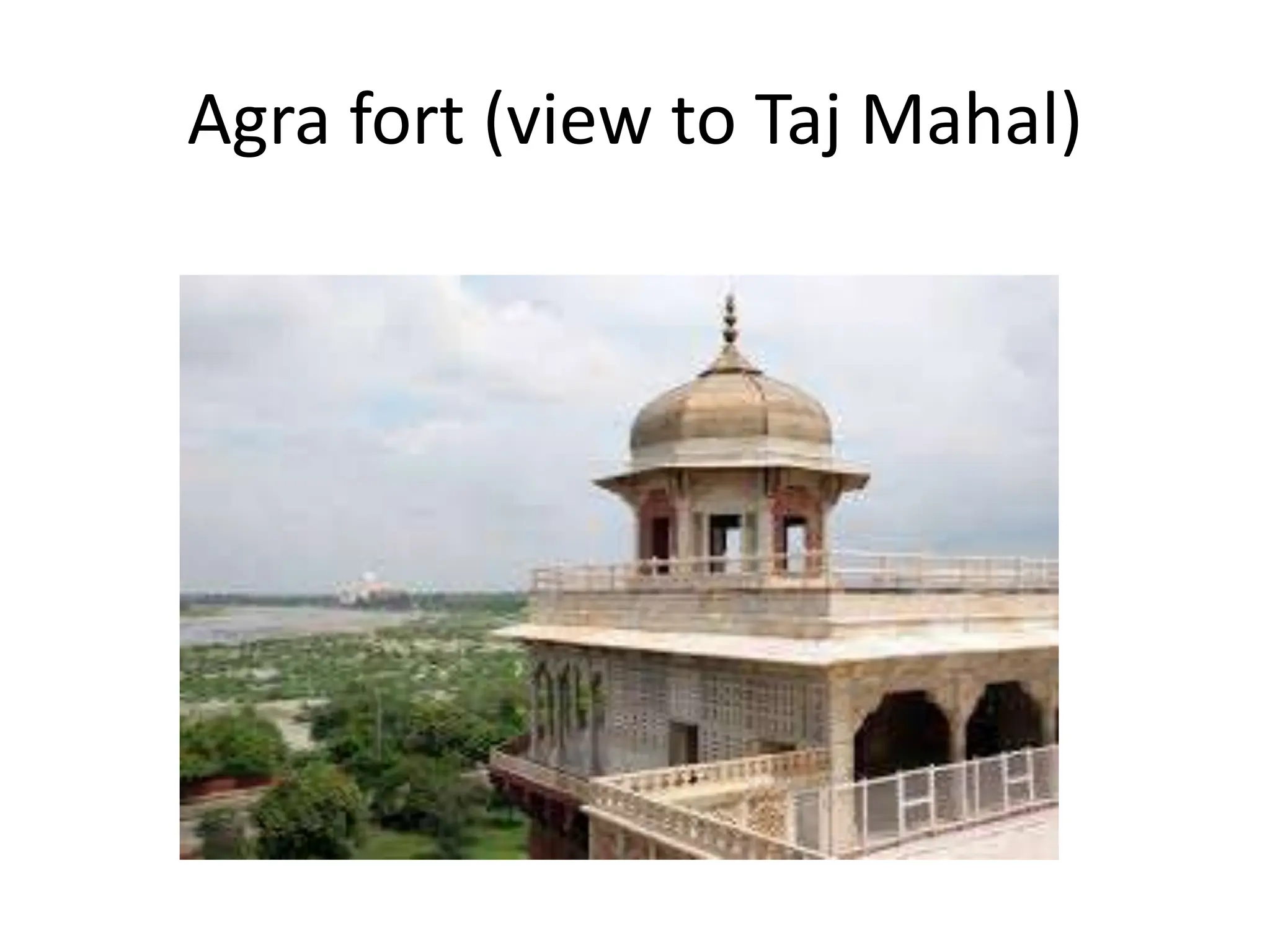 Agra fort (view to Taj Mahal)
 