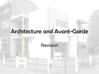 Architecture and Avant-Garde
Revision
 