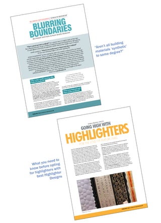 Architecture and interior design magazine surfaces reporter february ...