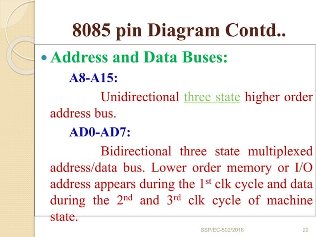 Architecture and pin diagram of 8085 | PPTX