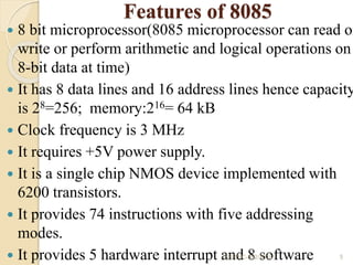 Architecture and pin diagram of 8085 | PPTX