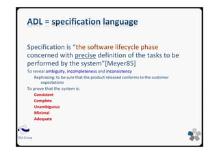 Architecture Description Languages | PDF
