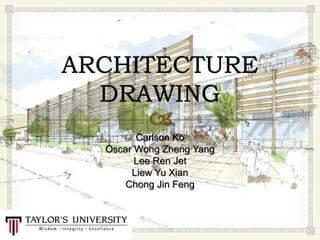 presentation drawing in architecture