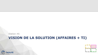 VISION DE LA SOLUTION (AFFAIRES + TI)
Station #6
 