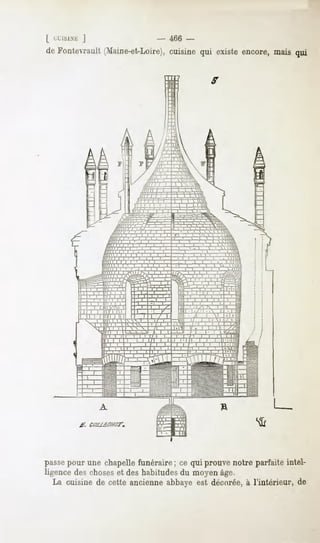 iM-j J                    - 466 -

deFontevrault
          (Maine-et-Loire), qui existe
                      cuisine        encore, qui
                                          mais




passepour une chapelle funéraire ; ce qui prouve notre parfaite intel-
ligence choses deshabitudes moyen
       des   et           du     âge.
  La cuisine de cette ancienneabbayeest décorée,à l'intérieur, de
 