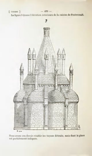 [ CUISINE
        ]
 La figure9 donne
                l'élévation
                          extérieure la cuisine Fontevrault.
                                   de          de




Nousavonscru devoir rétablir les tuyaux détruits, niais dont la place
est parfaitement indiquée.
 
