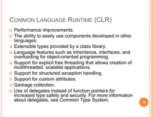 Language Runtime Design Architecture in .net
