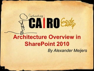 Architecture Overview in SharePoint 2010 By Alexander Meijers 1 