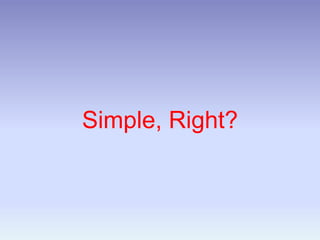 Simple, Right?