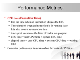 Comprehensive Evaluation of Computer Performance Metrics and ...