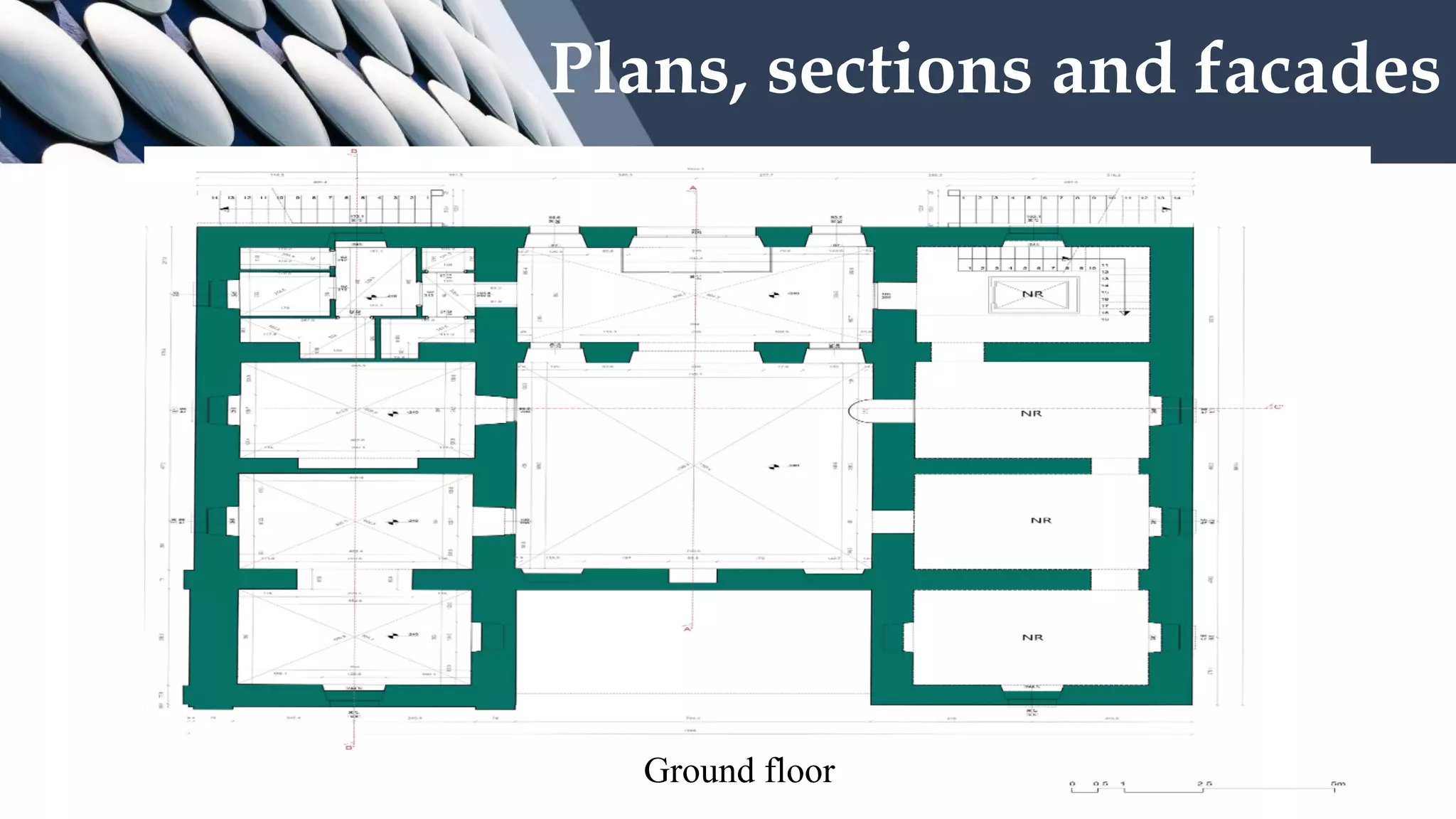 Plans, sections and facades
Ground floor
 