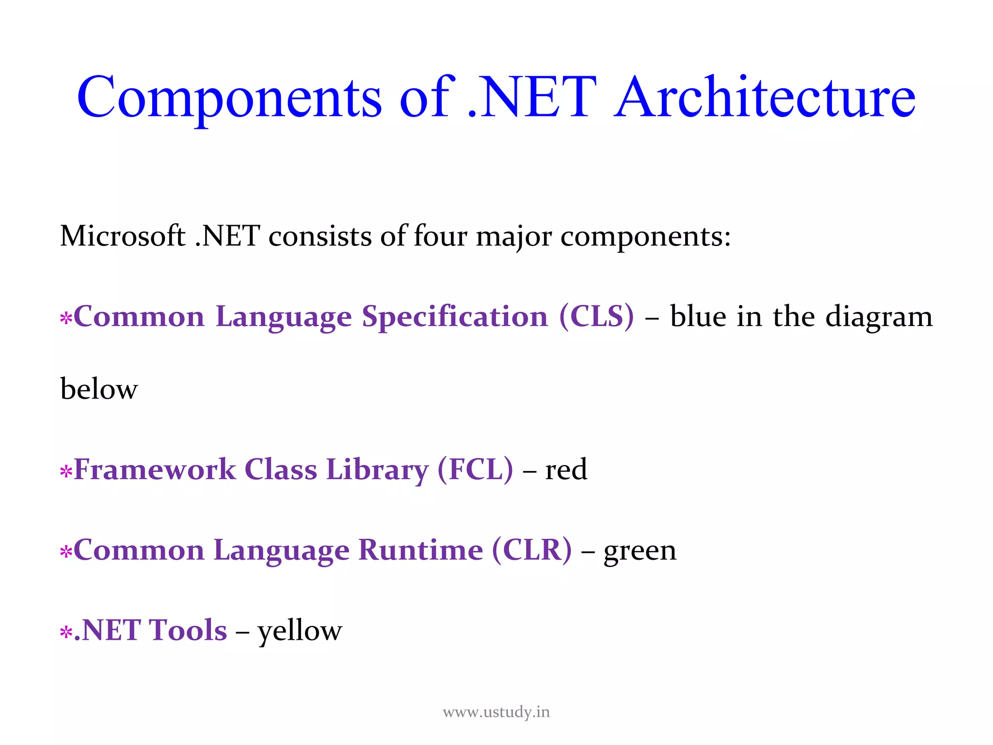 Architecture of .net framework | PPT