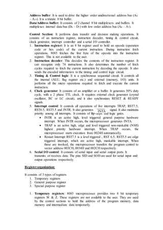 Architecture of 8085 | PDF