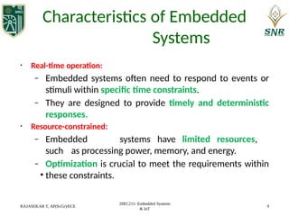 Comprehensive Architecture and Design of Embedded Systems | PPTX