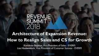 Katherine Bajjaliya, Vice President of Sales - EVERFI
Lisa Haubenstock, Vice President of Customer Success - EVERFI
Architecture of Expansion Revenue:
How to Realign Sales and CS for Growth
 