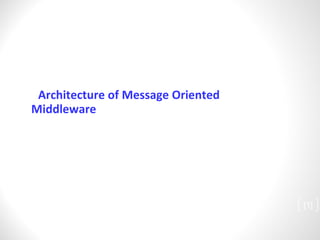 Architecture of Message Oriented Middleware [ ] 