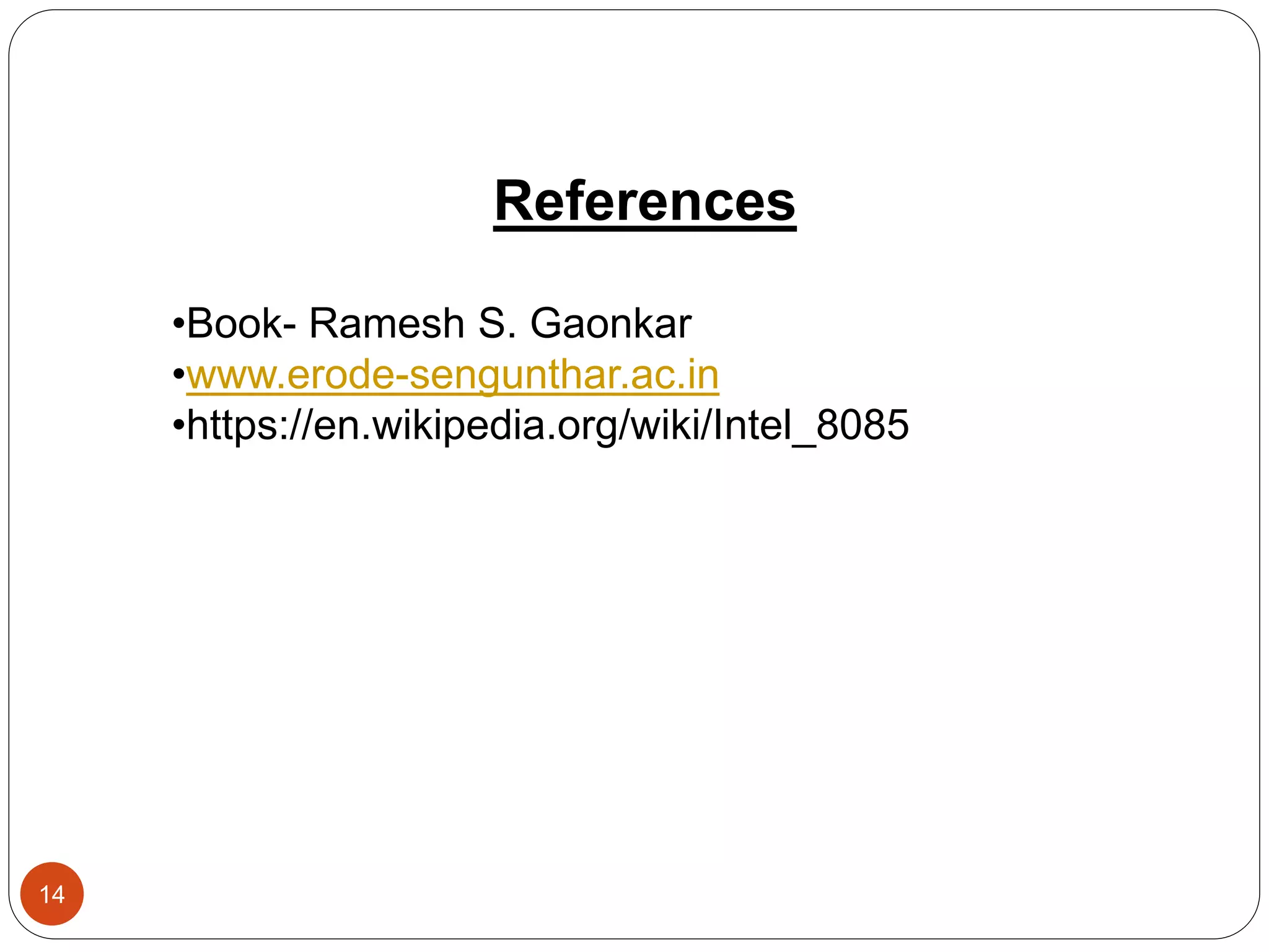 Architecture of 8085 microprocessor | PPTX