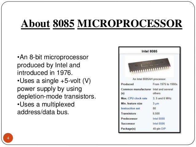 Architecture of 8085 microprocessor