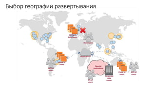Выбор географии развертывания
 