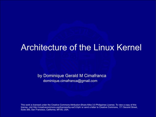 Architecture Of The Linux Kernel | PDF