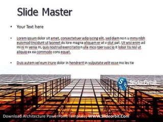 Download Architecture PowerPoint Template; WWW.Slideorbit.Com