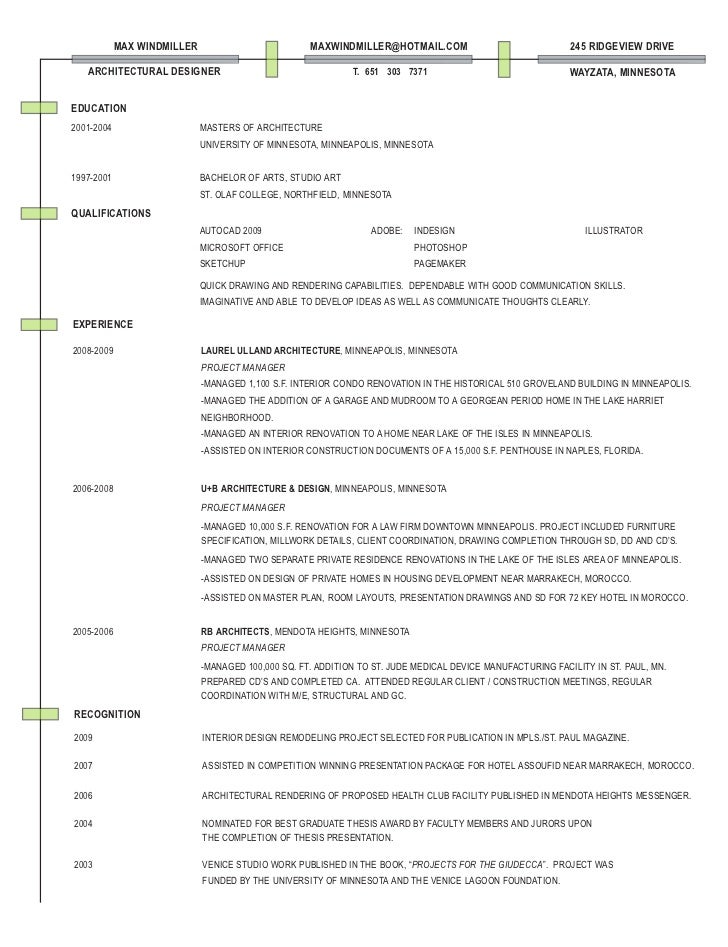 architecture resume architects resume