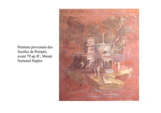 Peinture provenant des
fouilles de Pompéi,
avant 79 ap JC, Musée
National Naples
 