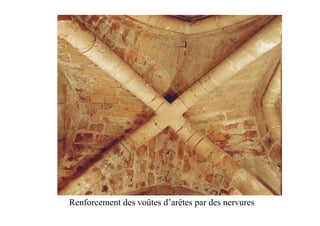 Renforcement des voûtes d’arêtes par des nervures
 