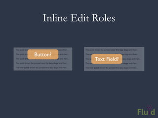 Inline Edit Roles


Button?
               Text Field?
 
