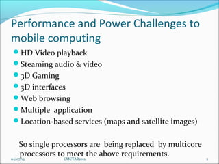 Architectures for mobile computing dec12 | PPT