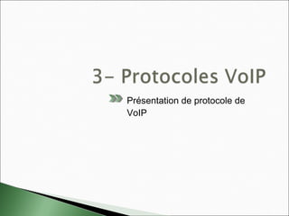Présentation de protocole de
VoIP
 
