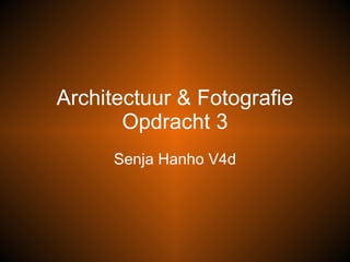 Architectuur & Fotografie Opdracht 3 Senja Hanho V4d 