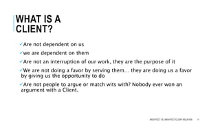 ARCHITECT Vs ARCHITECT Relations.pptx | Apartments | Real Estate
