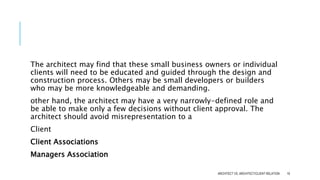 ARCHITECT Vs ARCHITECT Relations.pptx | Apartments | Real Estate
