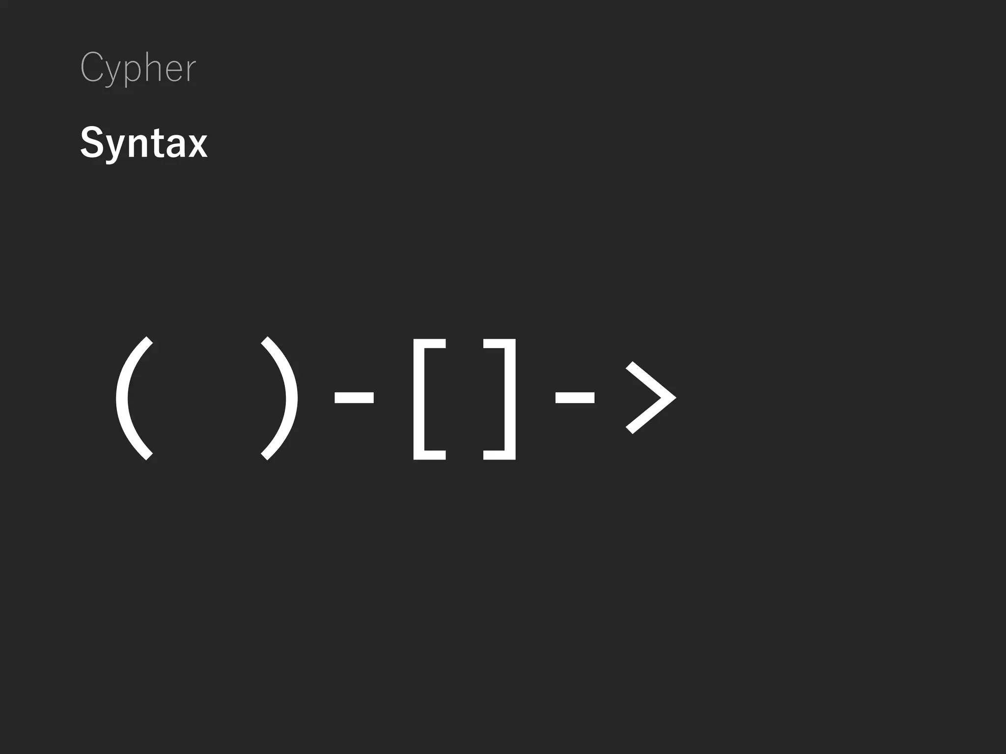 Cypher
Syntax
 