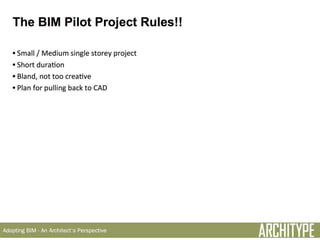 Architype - Adopting BIM - An Architect's Perspective