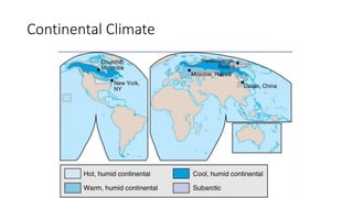 Continental Climate
Microthermal Climates
 